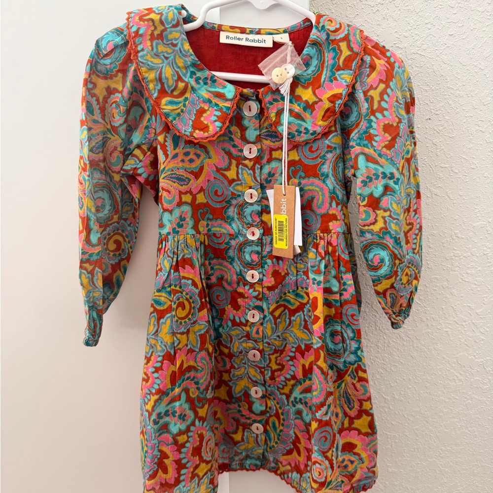 Roller Rabbit Multicolor Paisley Kids Dress